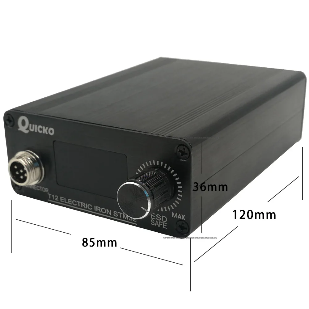 Паяльная станция QUICKO STM32/CKS OLED 1 3 дюйма T12 с наконечниками паяльника металлической