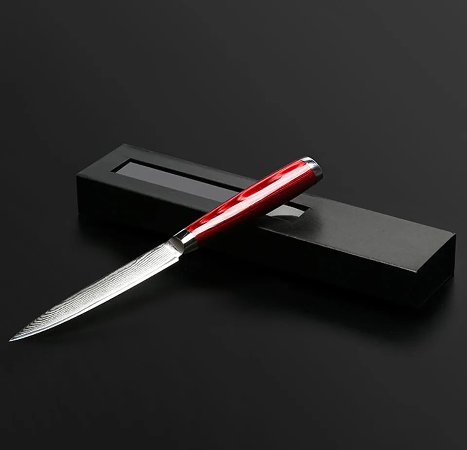 Кухонный нож из дамасской стали с деревянной ручкой 5 дюймов|knife vg10|knife titaniumknives sell |