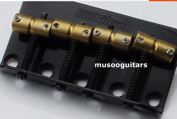 

Wilkinson WBBC 4Strings Bass Bridge, Brass Saddle black