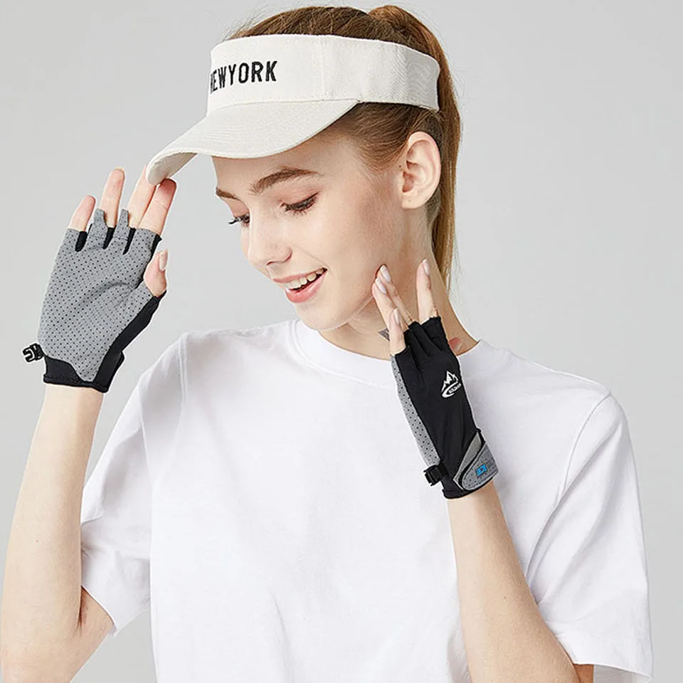 Велосипедные перчатки без пальцев для мужчин и женщин с защитой от УФ лучей