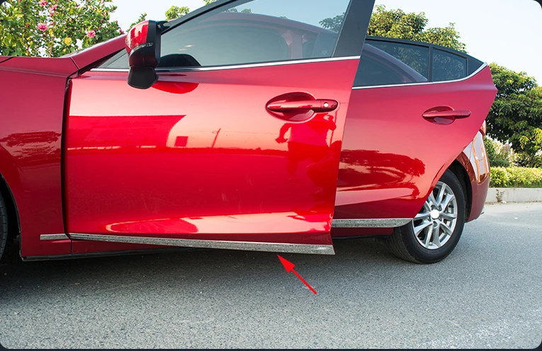 4 шт. аксессуары подходят для MAZDA 3 AXELA 2014 2015 2016 хромированная подкладка боковой