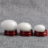 natural white jade massage stone undrilled kegel egg viginal muscletightening ben wa ball health care healing crystals yoni eggs