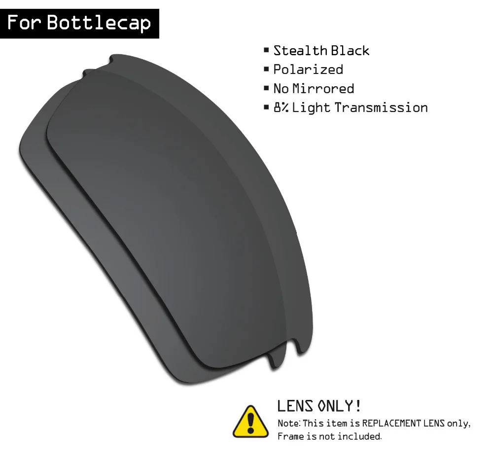 Поляризованные солнцезащитные очки SmartVLT Сменные линзы для Oakley Bottlecap - Stealth Black |
