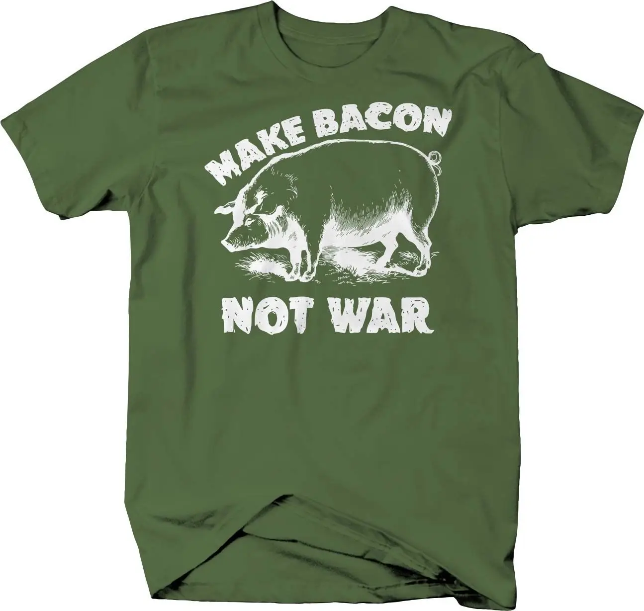 

Make Bacon Not War Funny T-shirt Mens T Shirts Fashion 2019