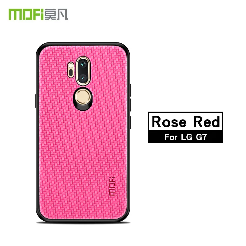Rose Red Mofi ультра тонкий чехол s для LG G7 чехол thinq 6," чехол мягкий кожаный из ТПУ узор TPU для LG G7 G 7 G710 чехол - Цвет: Rose Red