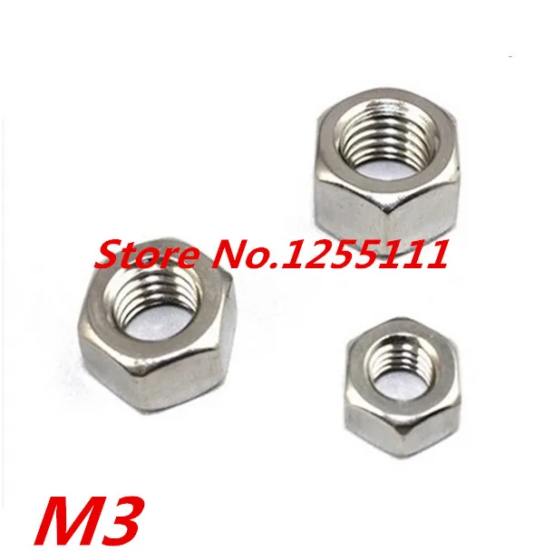 

100Pcs m3 Stainless Steel Hex Nut hexagon nuts