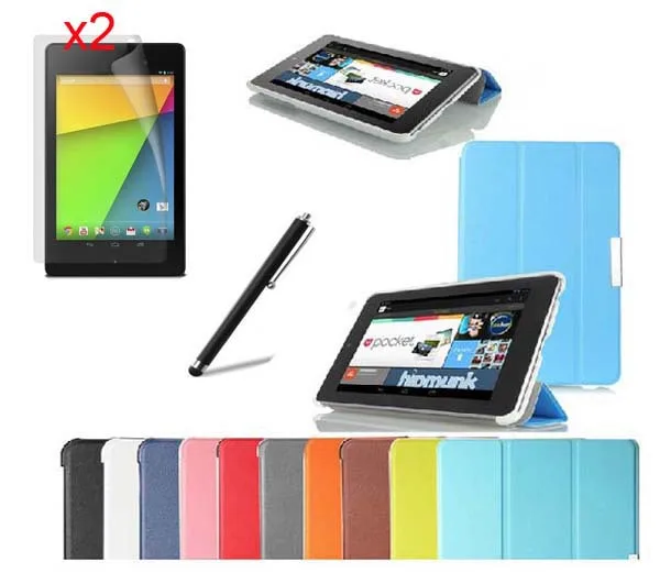 Чехол книжка с функцией пробуждения и спящего режима для Google Nexus 7 2 го поколения