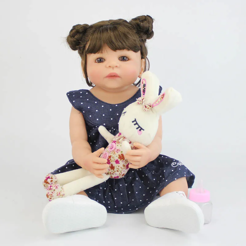 55 см полностью силиконовый виниловый корпус Reborn Girl Lifelike Baby Doll новорожденная принцесса Малыш игрушка Bonecas водонепроницаемый подарок на день рождения