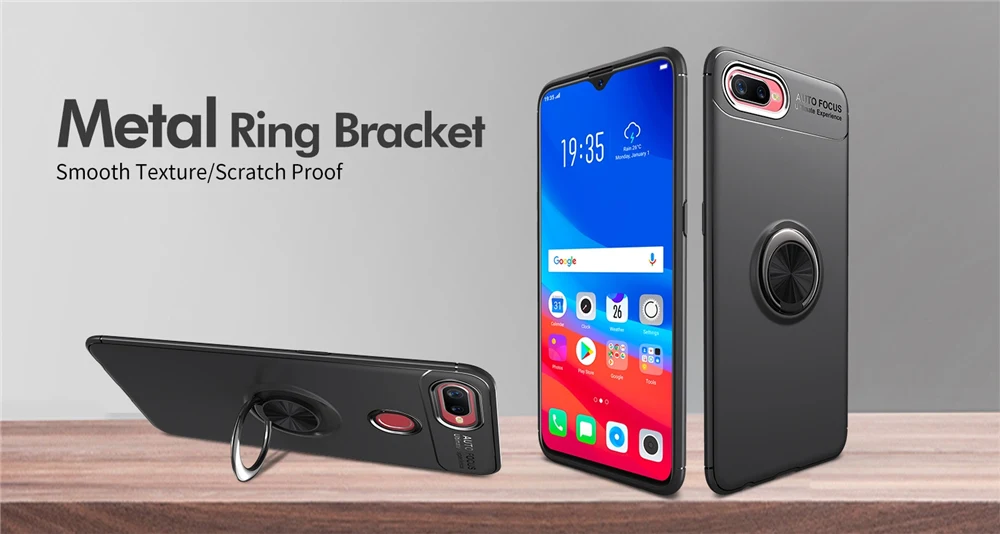 Vopton для OPPO RX17 neo чехол металлический палец кольцо держатель Мягкая силиконовая задняя накладка из ТПУ чехол для OPPO RX 17 neo чехол противоударный