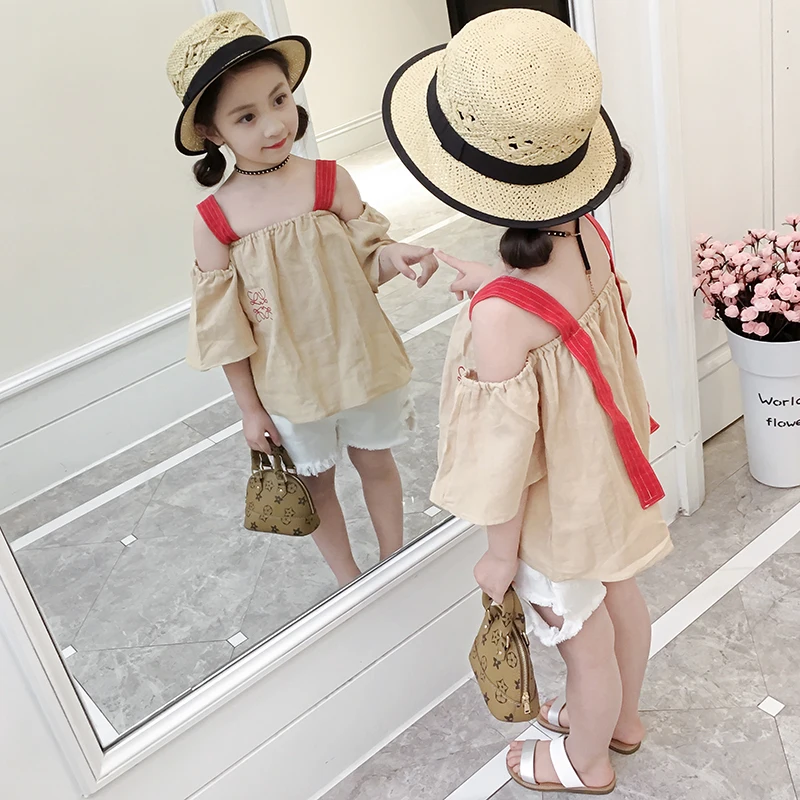 2018 для девочек камзол Новая летняя детская одежда простой принцесса жгут