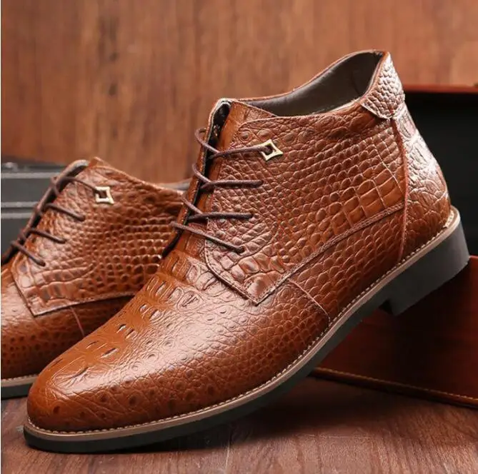 Мужские ботинки Обувь из натуральной кожи Мужская зимняя обувь Утепленные