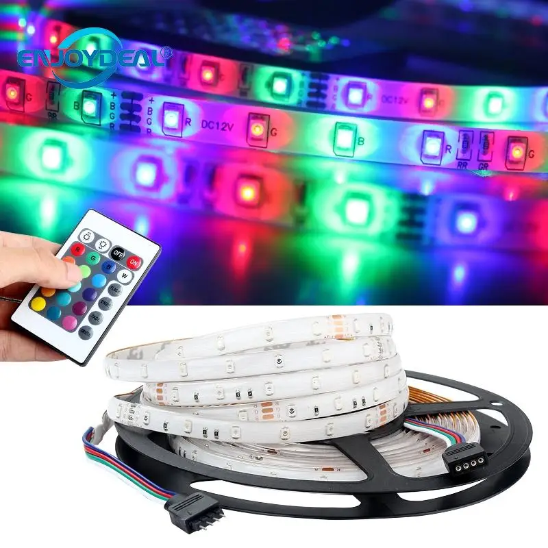 DIY Дизайн 300 LED 5 м 3528 SMD водонепроницаемая гибкая полоса лампа + 24 ключа RC привод фон