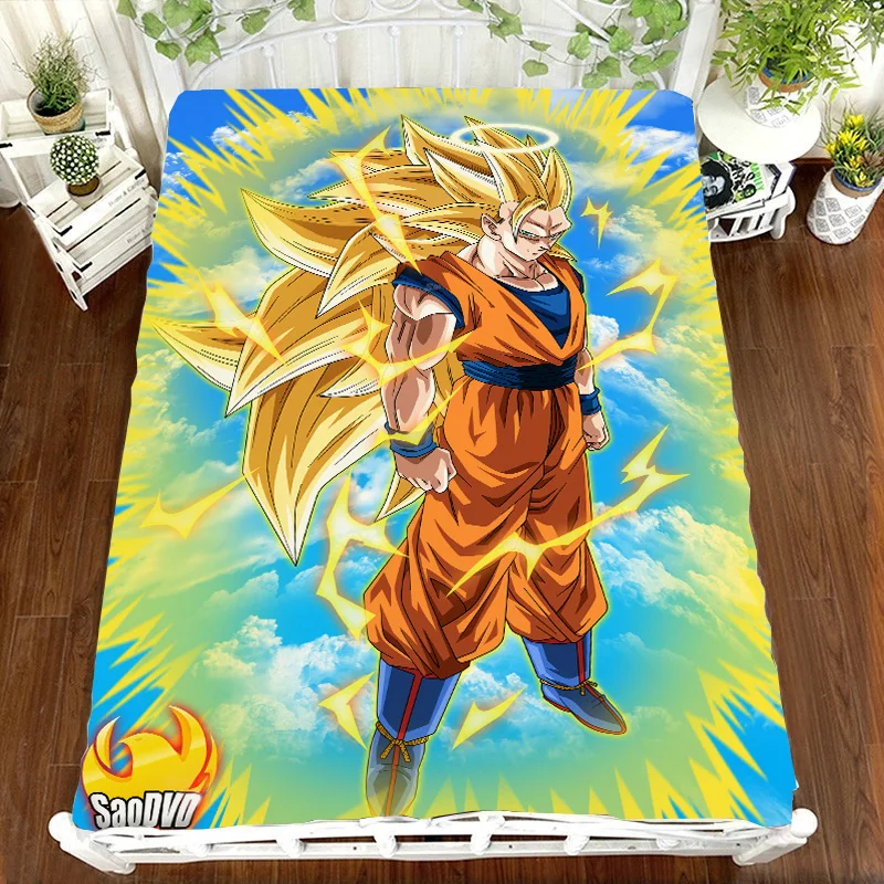 DRAGON BALL Z Аниме простыня с печатным рисунком Вегета Сон Гоку Zetto покрывало детская комната кровать простыни, постельное белье(без наволочки