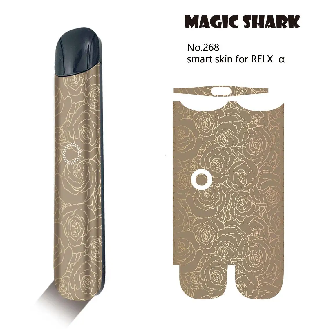 Ультра тонкий чехол для электронной сигареты Magic Shark Deadpool Gold Bling James наклейка Relx Alpha