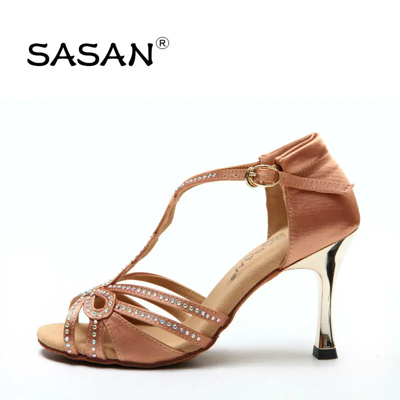 Танцевальная обувь для сальсы со стразами Обувь бальных вечеринок женская