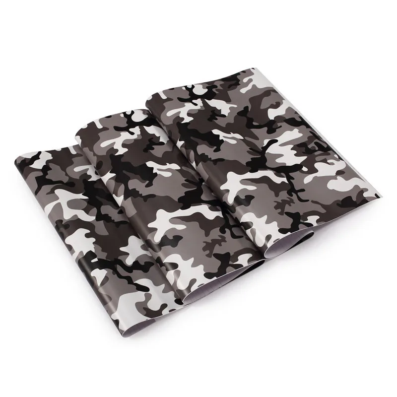 

Camo Camouflage Vinyl Film Wrap Decal Air Bule Black White Gray