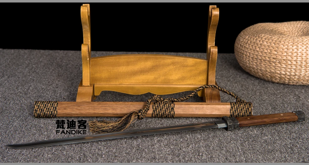 Китайская ручная работа HuaLee-Wood-Japanese-Sword-Shirasaya-Razor-острая Катана Ninja Wakizashi