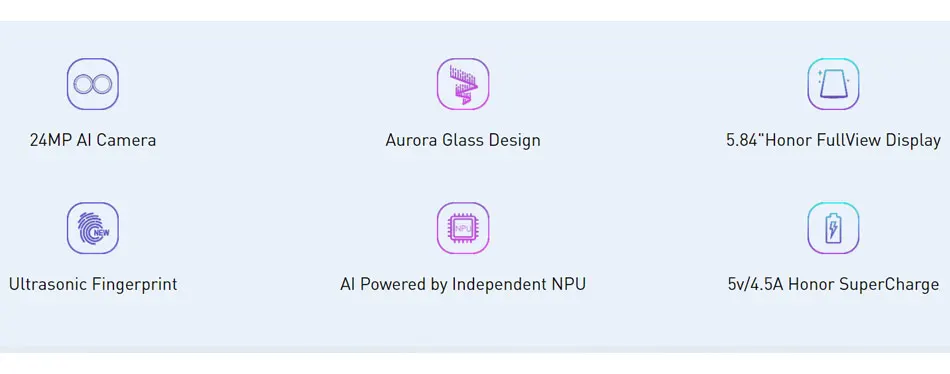 Honor 10 глобальная прошивка NFC Android 8,1 Восьмиядерный мобильный телефон 5,84 дюймов 2280x1080 3400 мАч 24MP отпечаток пальца 4G LTE смартфон