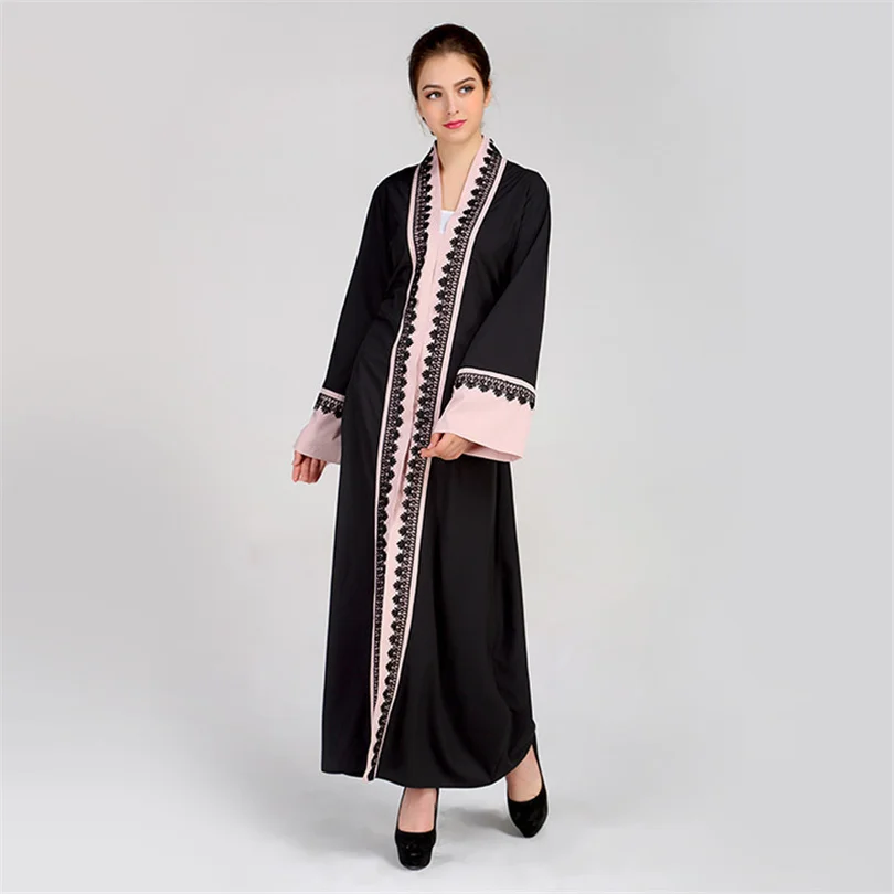 Оптовая продажа кружевное платье для взрослых Abayas 2018 настоящая женская одежда