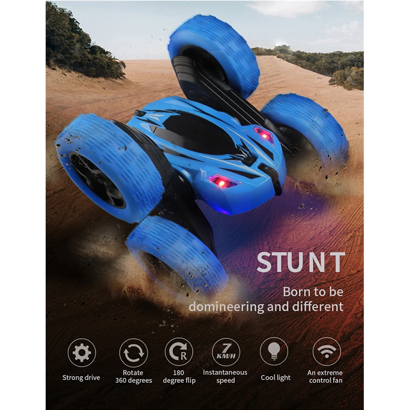 Eva2king Горячие мини автомобили дистанционное управление Stunt Car с зарядка через usb