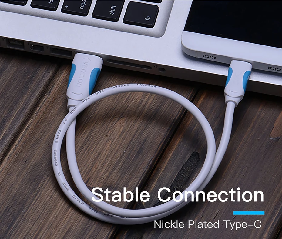 Vention USB C кабель usb type C кабель 2A USB 3,1 кабель для быстрой зарядки USB-C кабель для передачи данных type-C кабель для samsung huawei ZUK LG Xiaomi 0,5