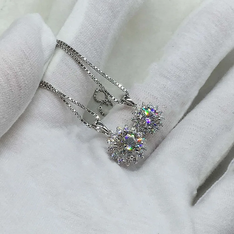 Ювелирные изделия 18 K золото moissanite алмаз ожерелье свадебные подарки MO-01-4