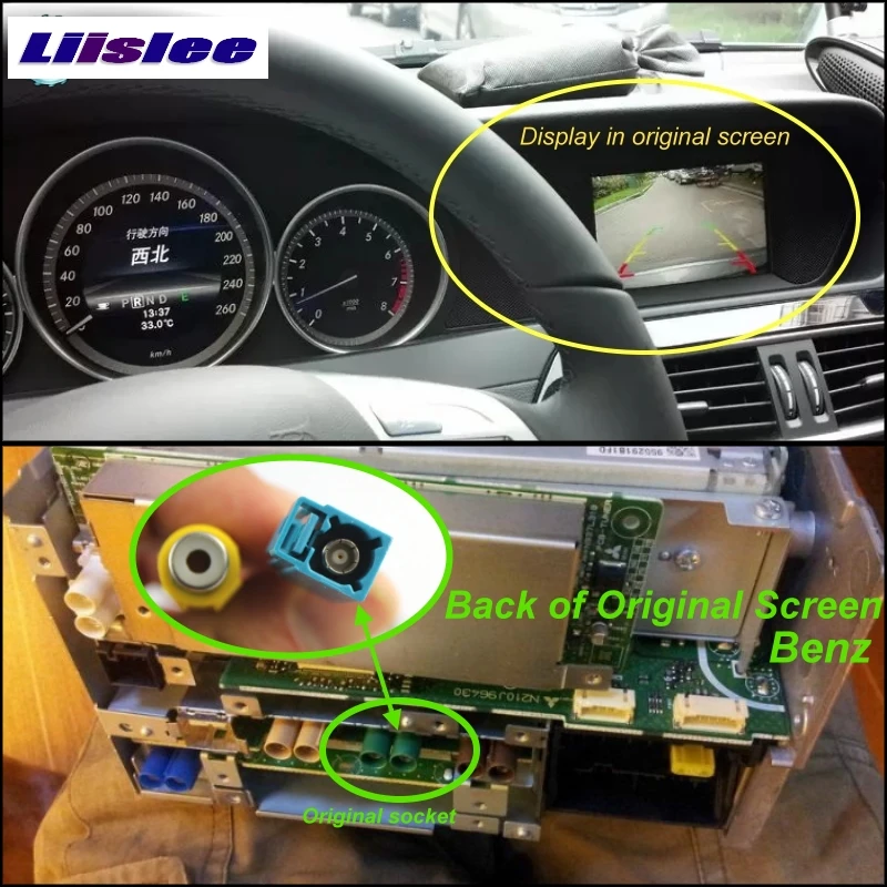 Для Mercedes Benz C Class MB W204 Камера подключения заводской экран/монитор LiisLee Высокое качество заднего вида камера