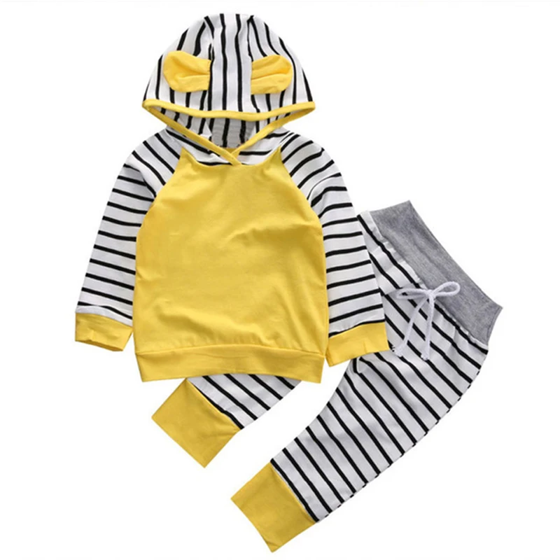 2 шт./компл. очаровательный осенний костюм для новорожденных девочек и мальчиков