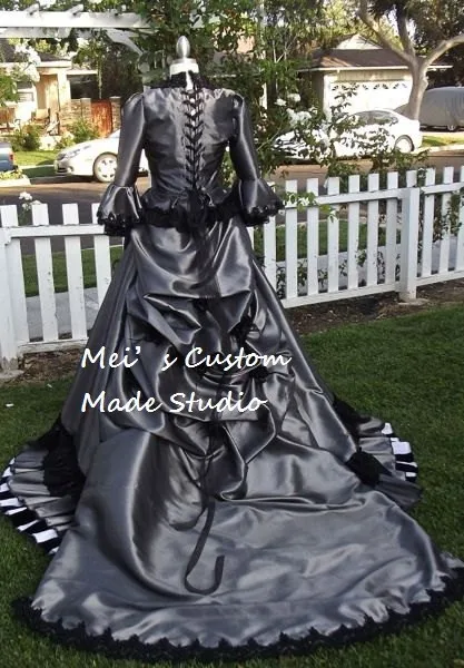 

18th century Gothic Victorian Steampunk Bustle Gown /Wedding Party Costume/Holiday Dress/Ball Gown