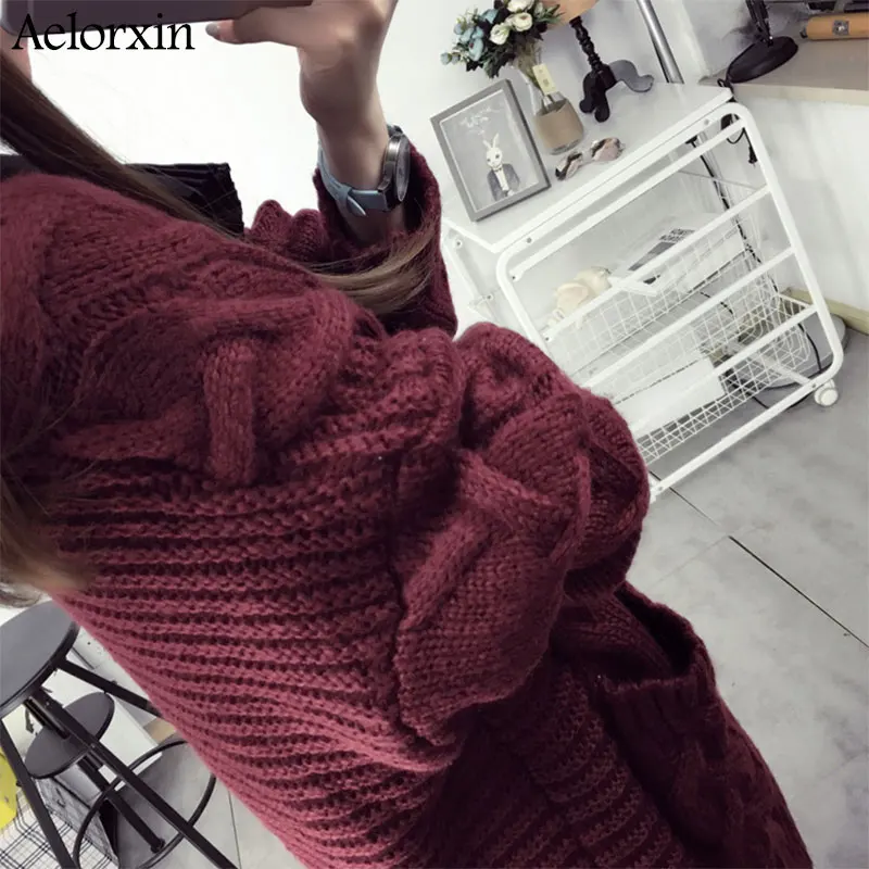 Брендовые осенние женские свитера 2019 зимние кардиганы вязаный плотный свитер с