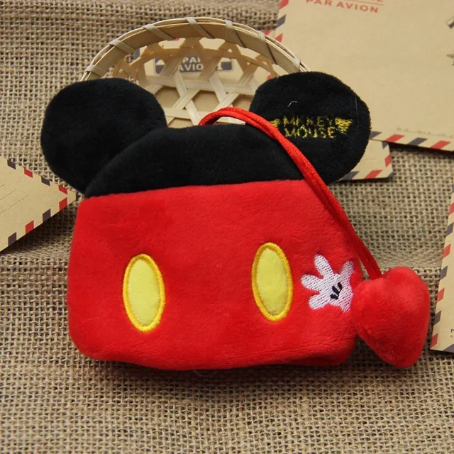 Disney Mickey mouse Детский Мультфильм Плюшевая Кукла кошелек монета брелок подвеска