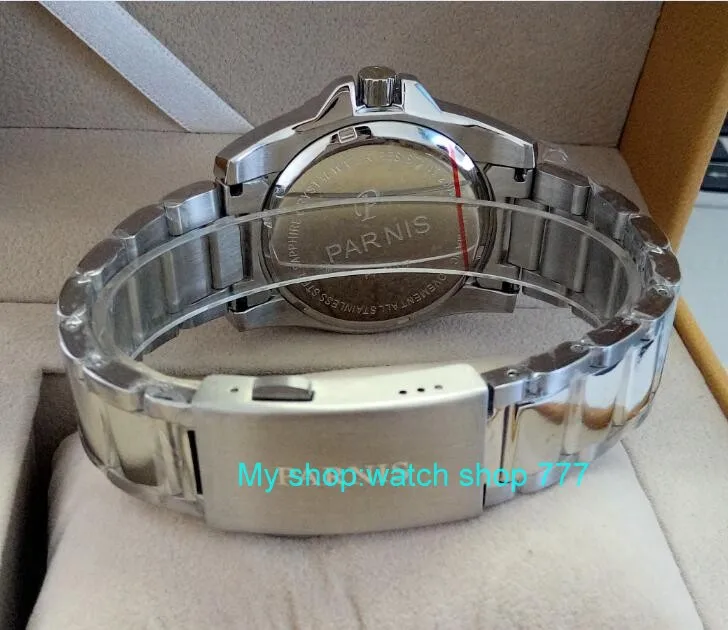 PARNIS 43 мм 21 jewels автоматические самоходные Мужские t часы с сапфировым стеклом механические часы светящиеся мужские часы 381bzd