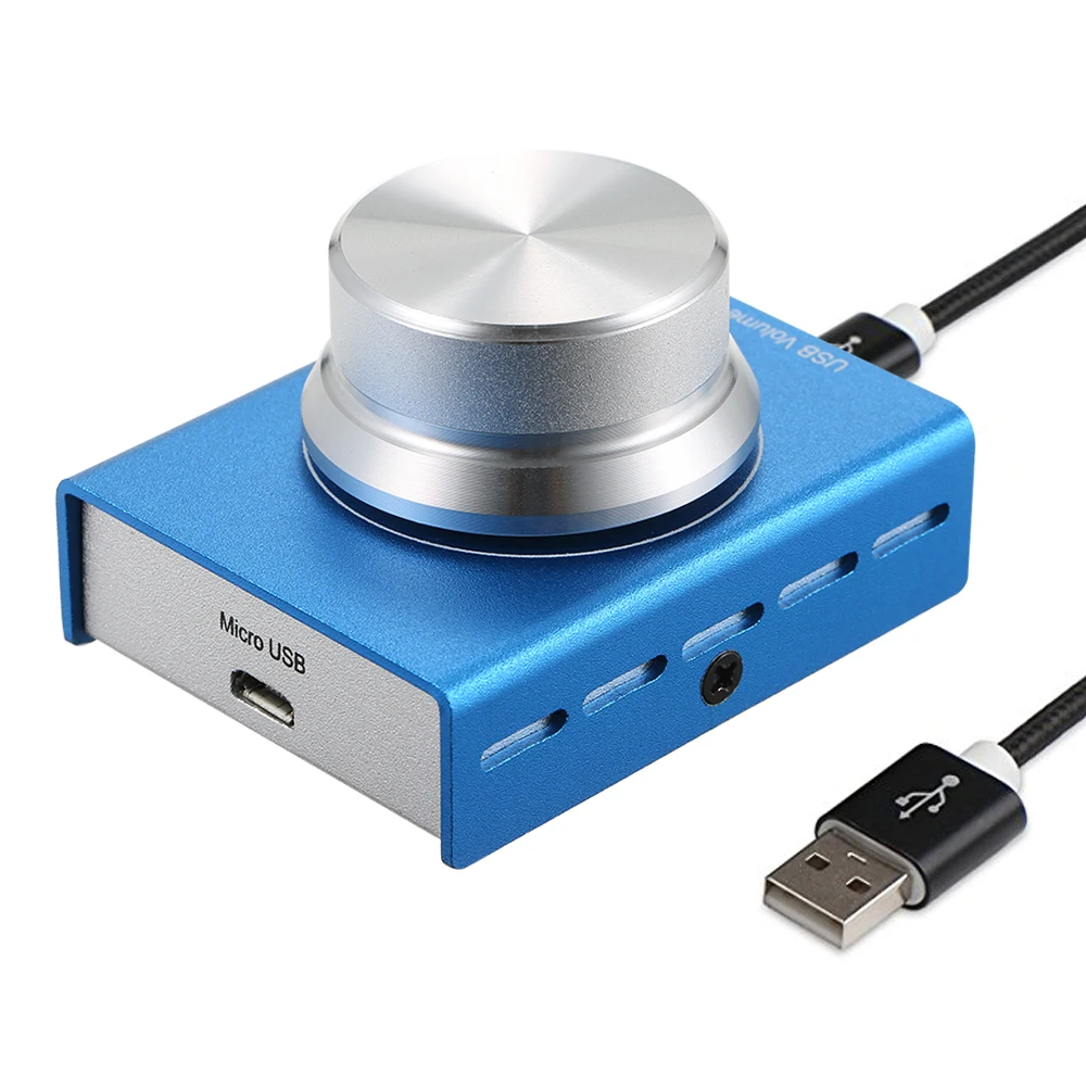 USB регулятор громкости для компьютера динамик аудио с одной кнопкой бесшумная