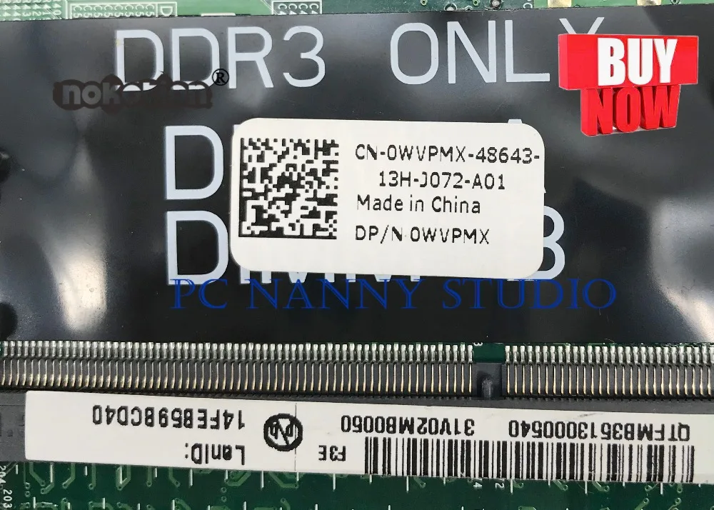 PCNANNY 0WVPMX для Dell N4110 материнская плата ноутбука DAV02AMB8F HM67 DDR3 Протестирована - купить