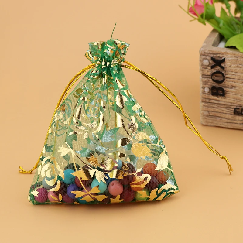 

Wholesale 100pcs/lot,Drawable Green Small Organza Bags 9x12cm, Favor Wedding Gift Packing Bags,Packaging Jewelry Pouches