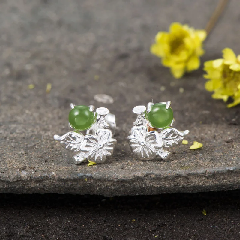 Mythai стерлингового серебра 925 женский Серьги-гвоздики Винтаж Jewelry старый стиль