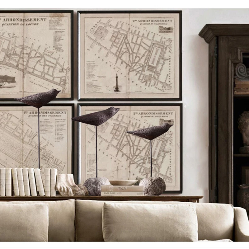 Декор для дома в американском стиле сельской деревни ретро абстрактная птица