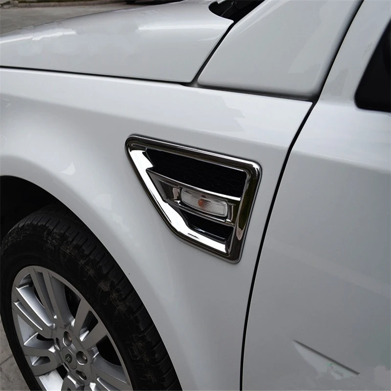 

WELKINRY car auto cover For Land Rover Freelander 2 LR2 2012 2013 2014 2015 ABS chrome fender side lamp light airscoop trim