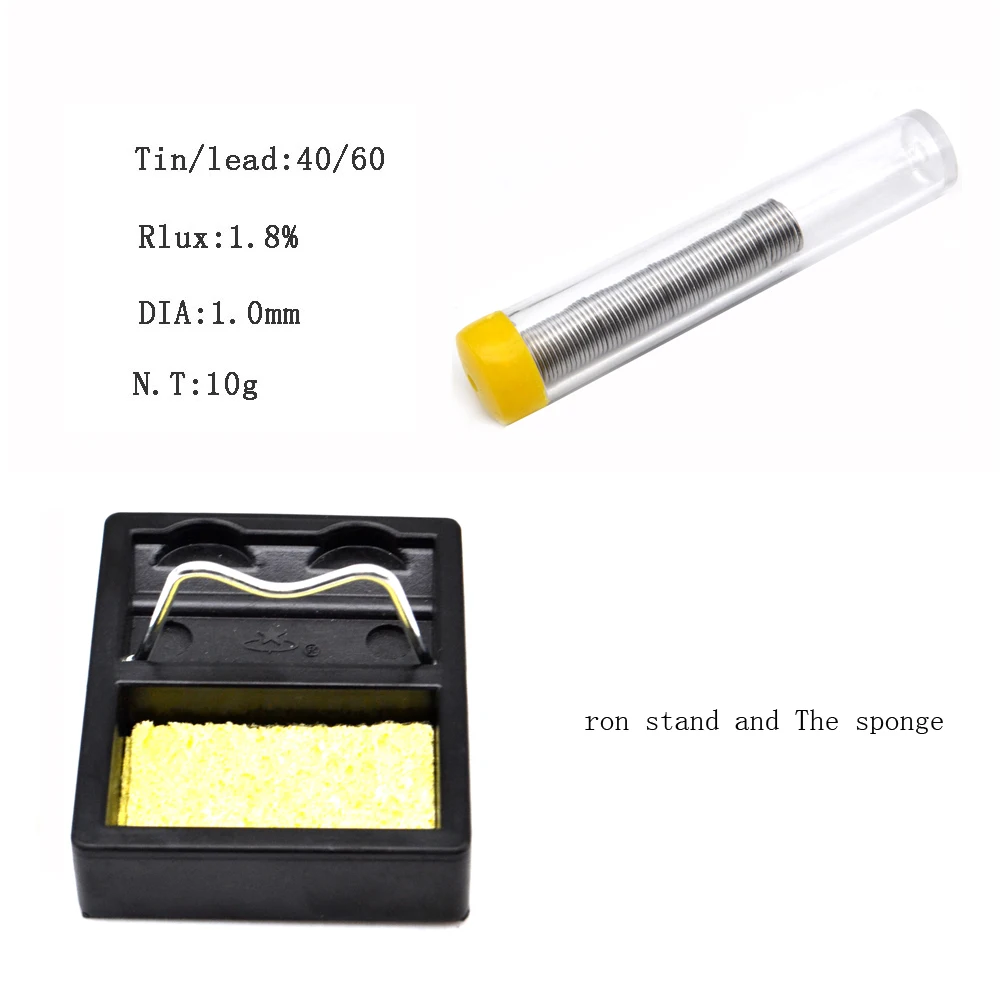 Паяльник с регулируемой температурой и 5 наконечниками 220 В 60 Вт|iron eu plug|soldering iron