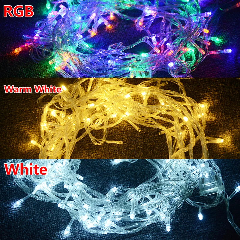 Светодиодная гирлянда 10 м RGB 100 светодиодов|fairy lights|string lightsled string lights |
