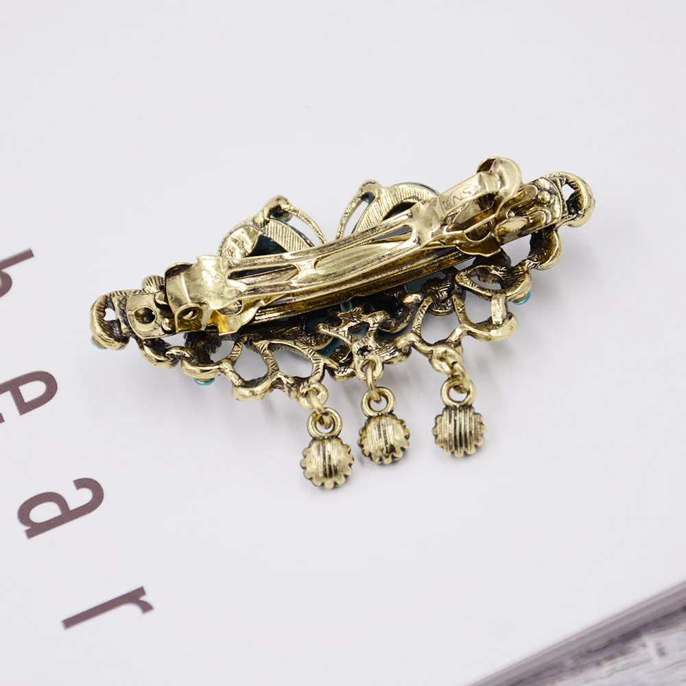 Винтажные заколки-бабочки женские металлические украшения для волос