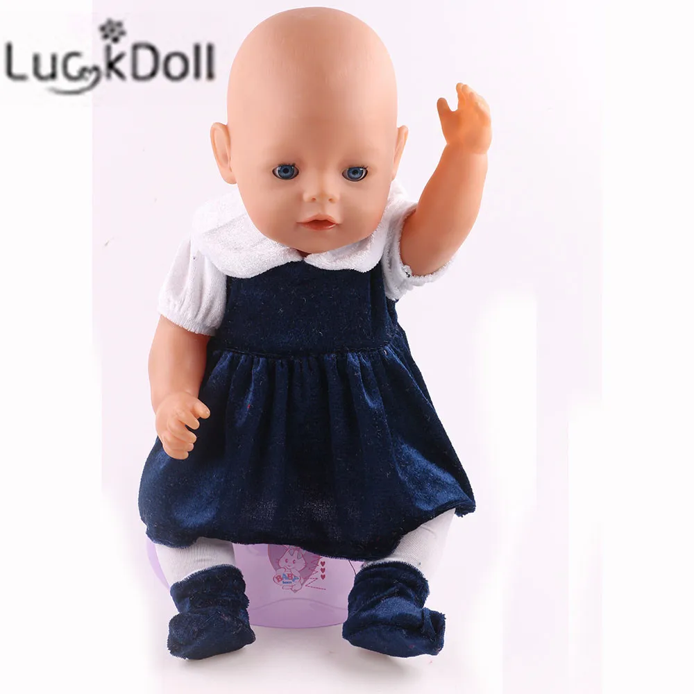 LUCKDOLL 5 цветов высококачественное праздничное платье для куклы 43 см или 18 дюймов