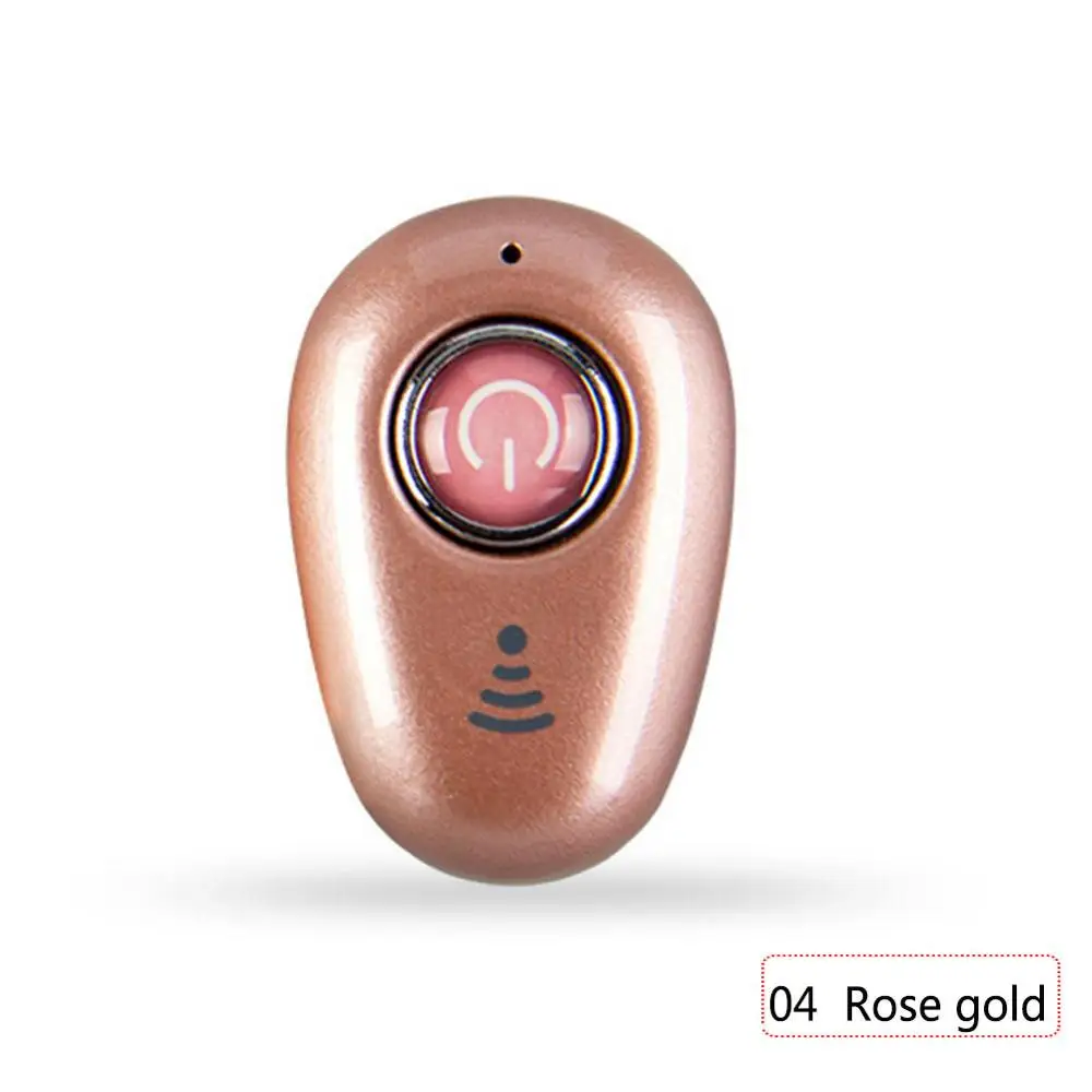 Rose gold ECos Микро Мини Беспроводная гарнитура Bluetooth наушники для телефона маленькие стерео наушники скрытые невидимые наушники#291061 - Цвет: Rose gold