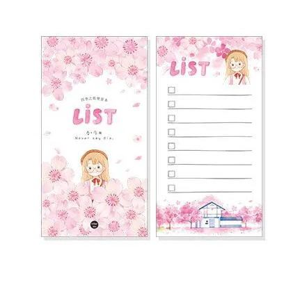 List-pink 40 листов Kawaii Star Cherry Bloosoms N times липкий блокнот для заметок зажим для заметок бумажные вкладки бумага лария сделать список канцелярские принадлежности - Цвет: List-pink