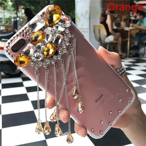 1 XINGDUO для xiaomi redmi 4x, блестящие стразы с кисточкой, кулон, бриллиант, Женская мода для xiaomi redmi 4x/note 4x/note 4/5/6 - Цвет: 1