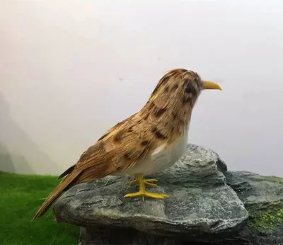 Птица из хаки воробей модель около 12 см птица ручной работы реквизит украшение