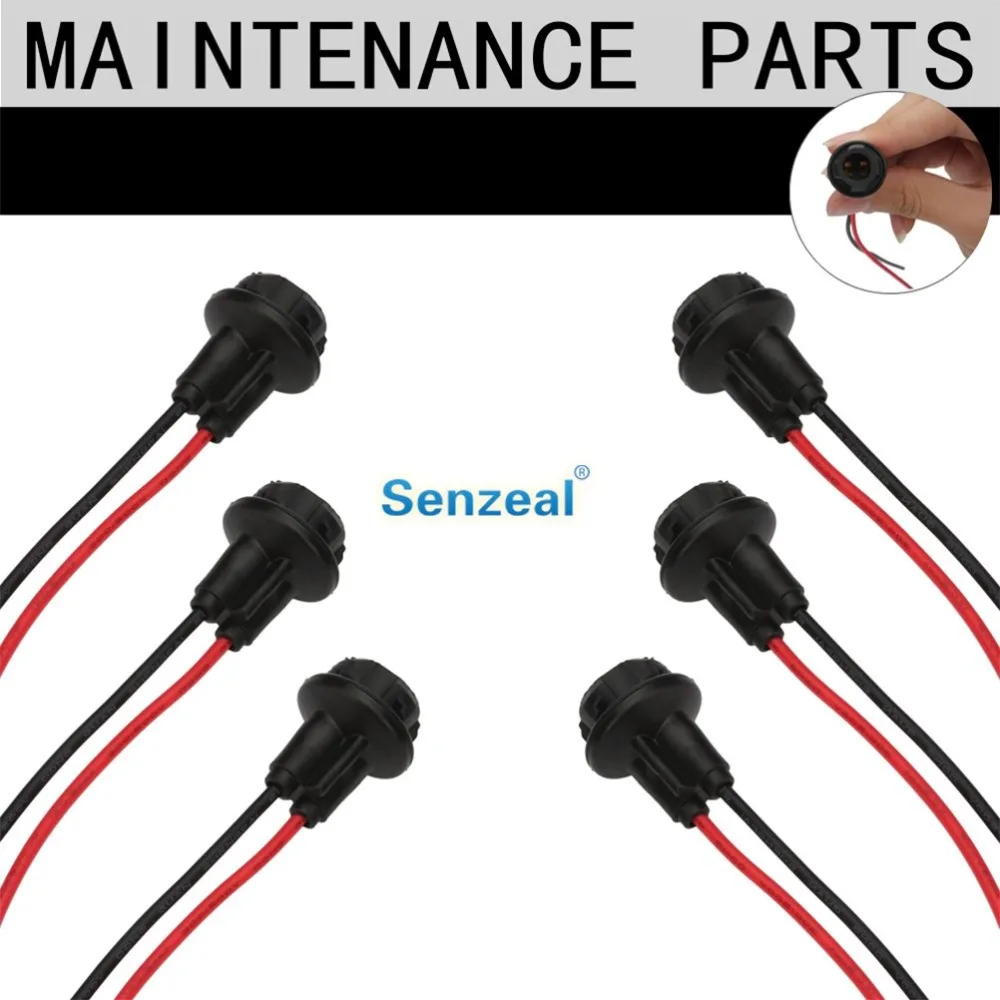 Держатель лампы SENZEAL T10 1 комплект (6x/12x) медный провод силиконовый гелевый разъем