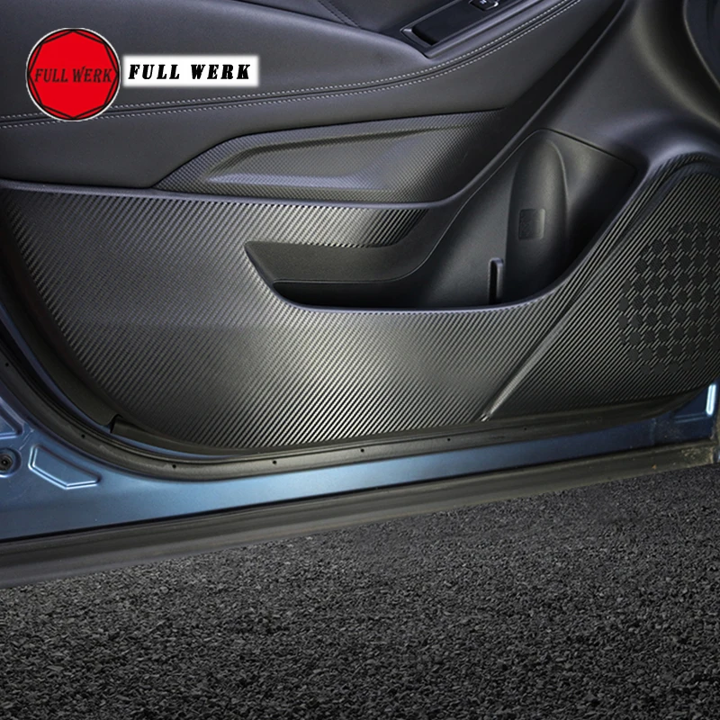 Карбона и оптоволокна для телефона 4 шт. боковой двери интерьерные Анти Удар