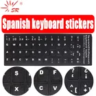 SR стандартные наклейки на клавиатуру с испанским языком, макет защитной пленки с буквами алфавита для компьютерной клавиатуры