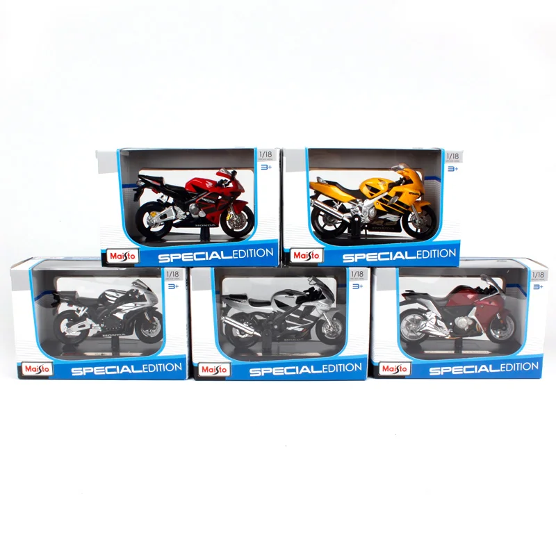 Игрушка для мотоцикла Maisto 1:18 Honda CBR 600 F4 желтая модель сбора автомобилей литья под